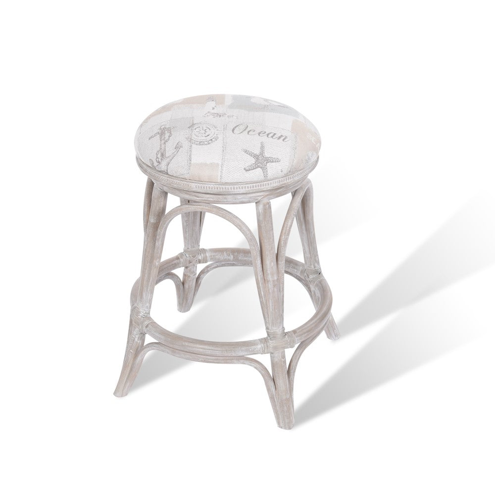 Alexander & Sheridan Serengeti 24″ Swivel Backless Barstool