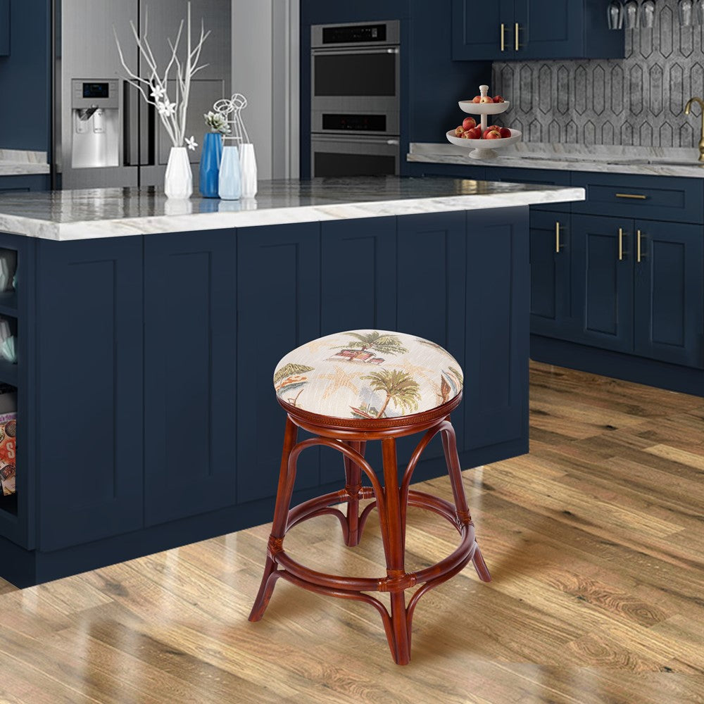 Alexander & Sheridan Serengeti 24″ Swivel Backless Barstool