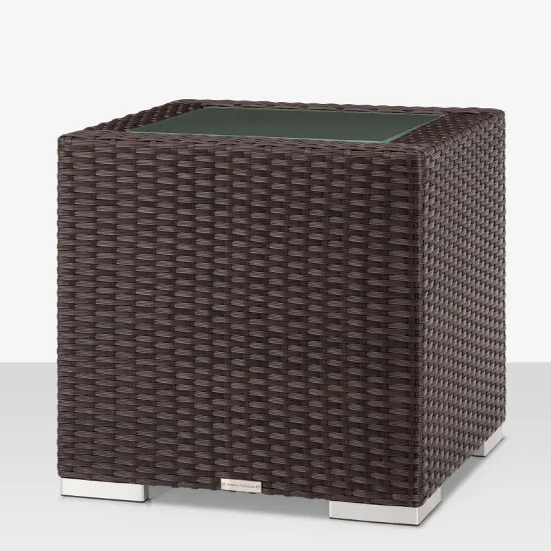 DecoScape Lucaya Square Resin Wicker End Table