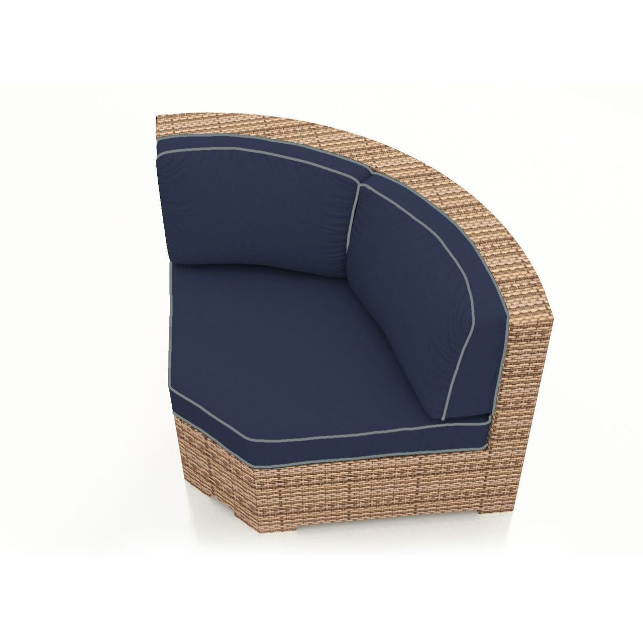 Forever Patio Hampton Wicker Sectional Curved Corner Chair