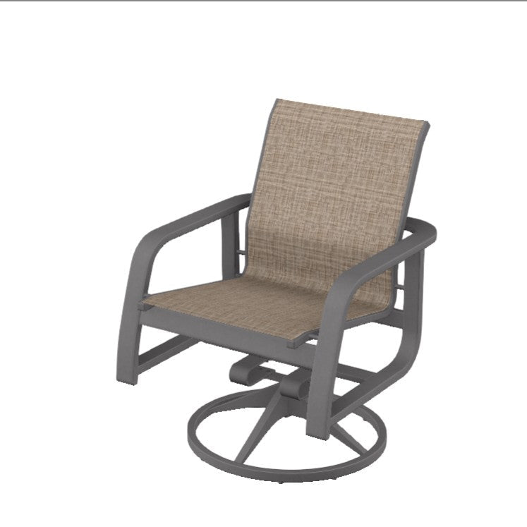 Telescope Casual Soho Sling Aluminum Outdoor Swivel Rocker