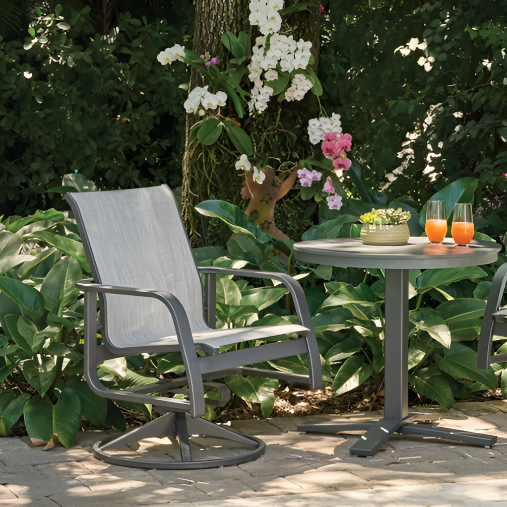 Telescope Casual Soho Sling Aluminum Outdoor Swivel Rocker