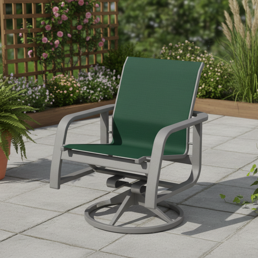 Telescope Casual Soho Sling Aluminum Outdoor Swivel Rocker