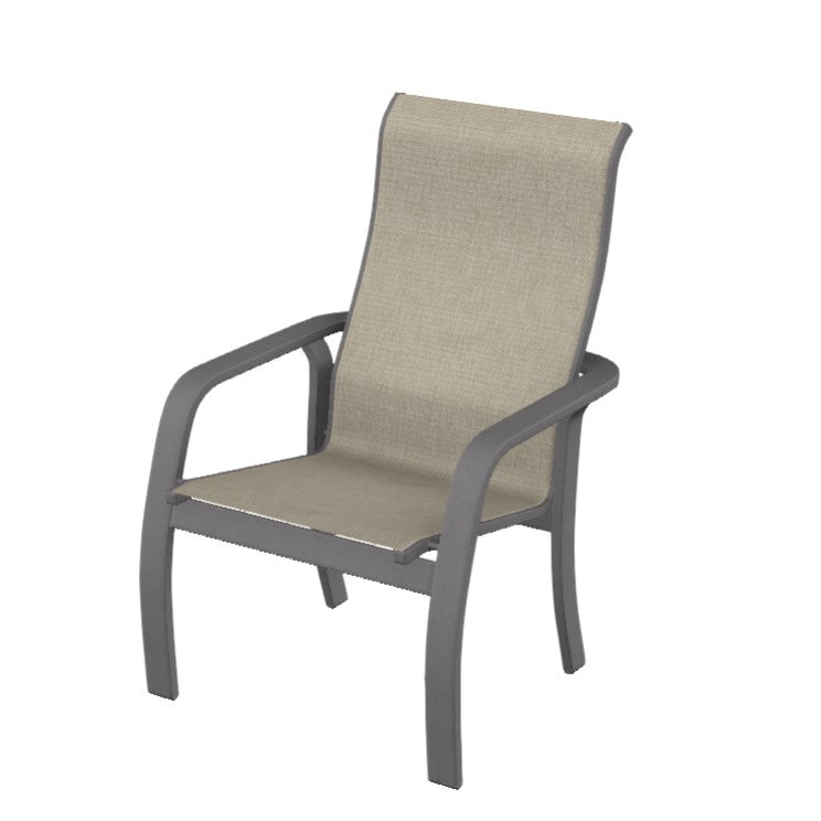Telescope Casual Soho Sling Aluminum Outdoor Stacking Supreme Arm Chair
