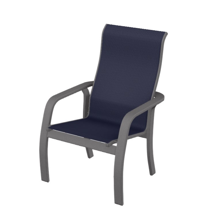 Telescope Casual Soho Sling Aluminum Outdoor Stacking Supreme Arm Chair