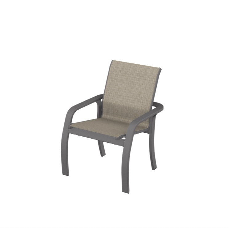Telescope Casual Soho Sling Aluminum Outdoor Stacking Arm Chair