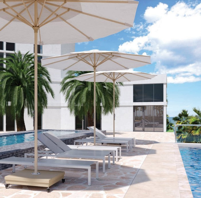 DecoScape The Grand 13' Cantilever Umbrella - Wood Grain Base