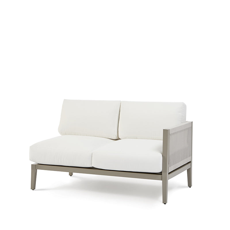 South Sea Rattan Nicole Aluminum Right Arm Patio Loveseat