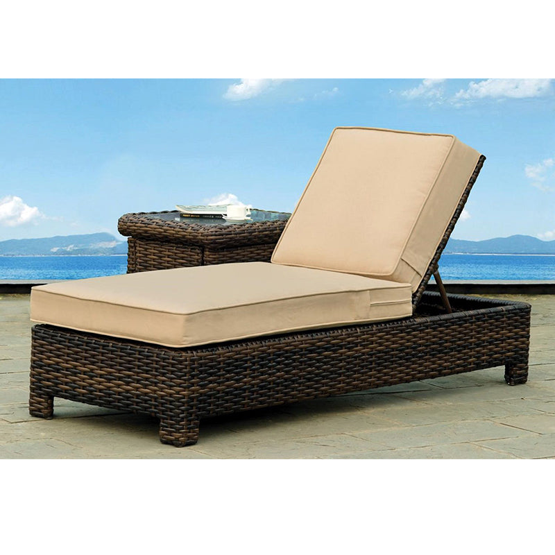 South Sea Rattan Saint Tropez Outdoor Wicker Chaise Lounge