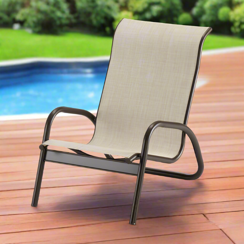 Telescope Casual Gardenella Sling Aluminum Outdoor Stacking Poolside Chair