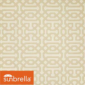 South Sea Rattan : Sunbrella Fretwork Flax