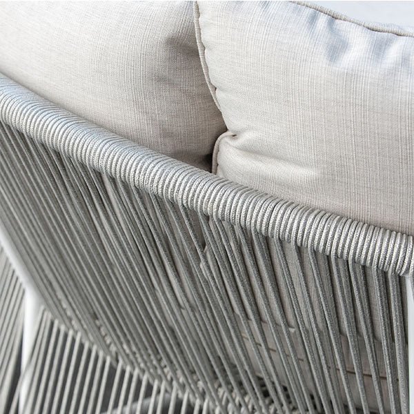 Sunset West Miami Daybed- focused image of its striated rope design