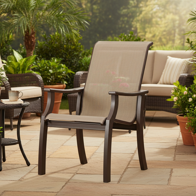 Telescope Casual St. Catherine MGP Sling Outdoor Dining Arm Chair