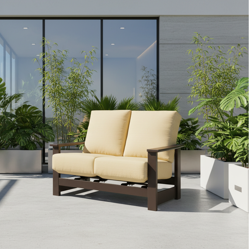 Telescope Casual Leeward MGP Cushion Outdoor Left Arm Two-Seat Hidden Motion Sectional