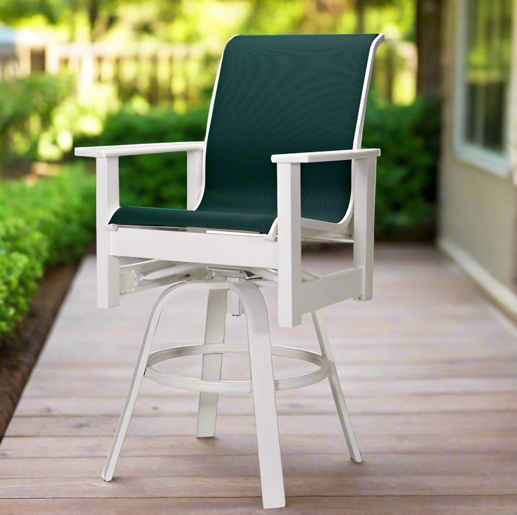 Telescope Casual Leeward MGP Sling Balcony Height Outdoor Swivel Arm Chair