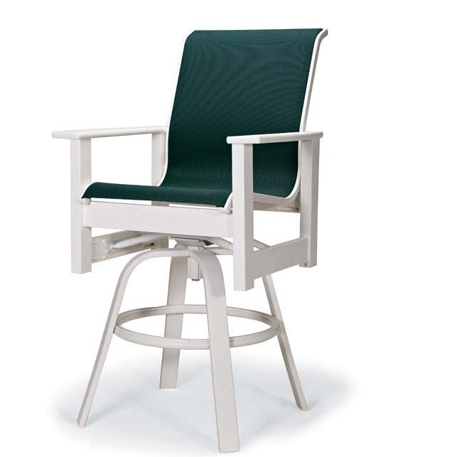 Telescope Casual Leeward MGP Sling Outdoor Bar Height Swivel Arm Chair