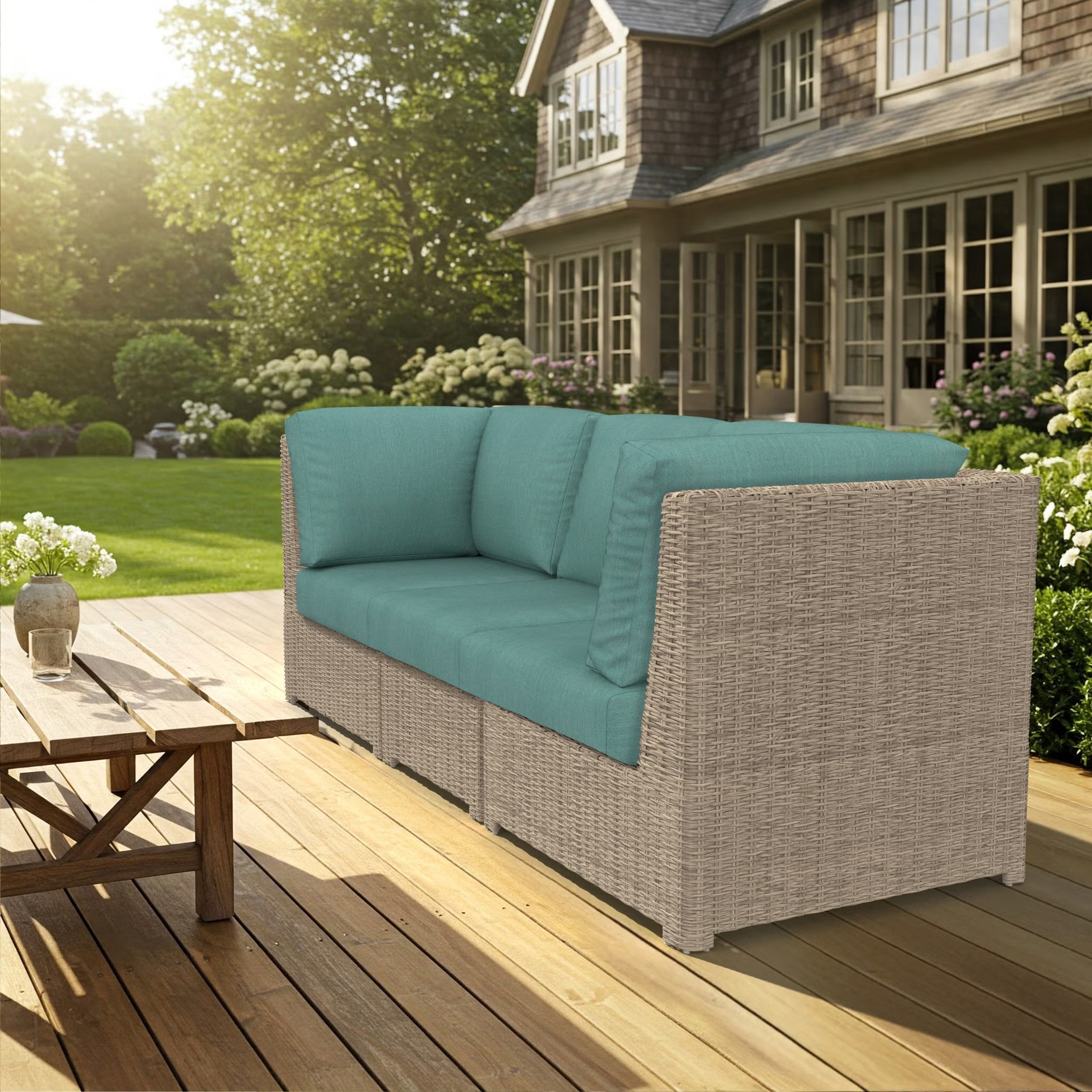 NorthCape International Terraza Patio Sectional 90 Degree Corner Chair