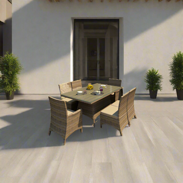 Forever Patio 7 Piece Cypress Rectangle Dining Set