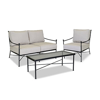 Sunset West Provence Loveseat, Club Chair And Coffee Table