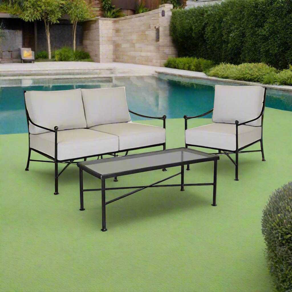 Sunset West Provence Loveseat, Club Chair And Coffee Table