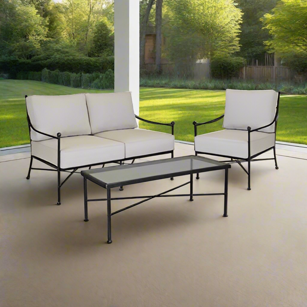 Sunset West Provence Loveseat, Club Chair And Coffee Table