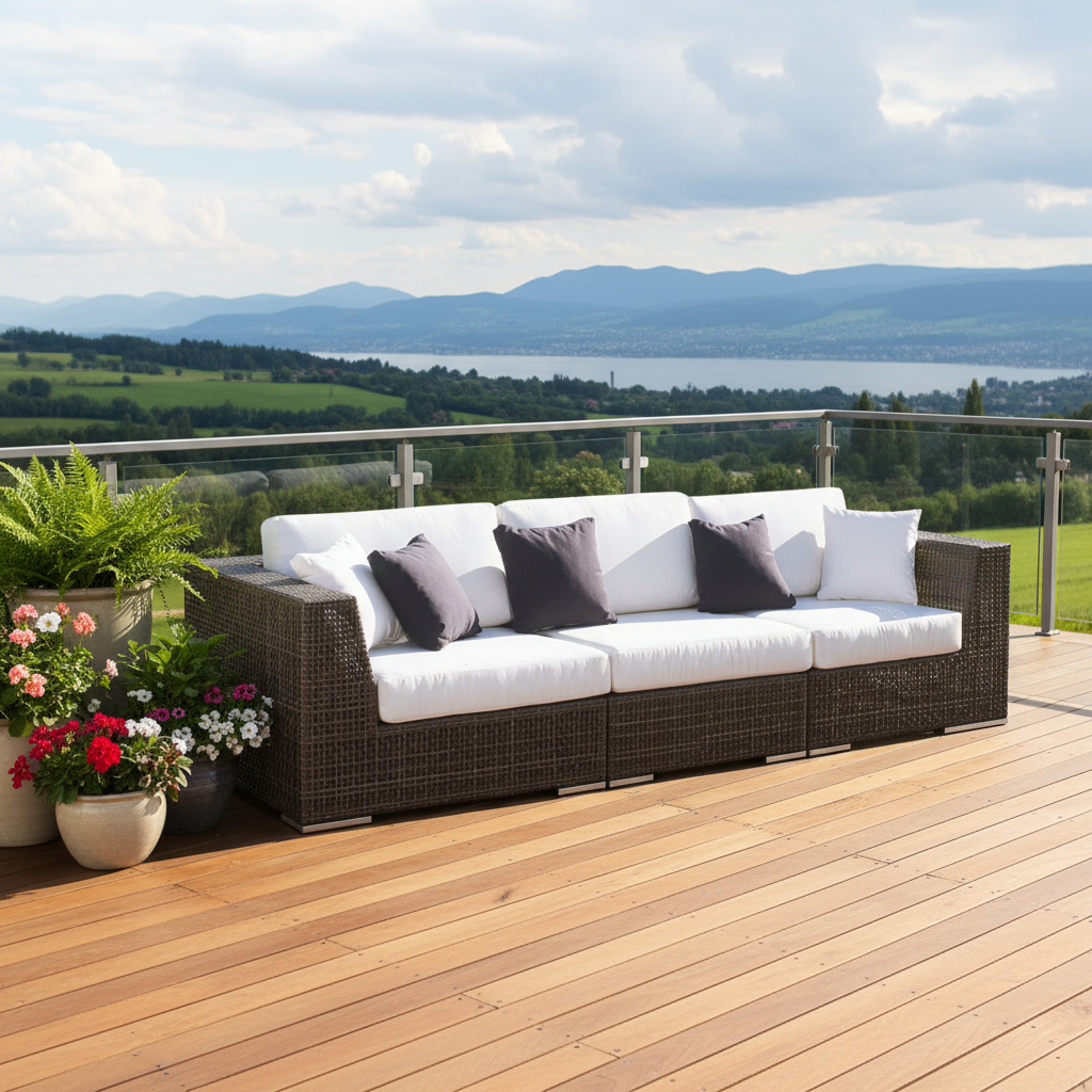 Hospitality Rattan Atlantis 3-Piece Modular Sofa