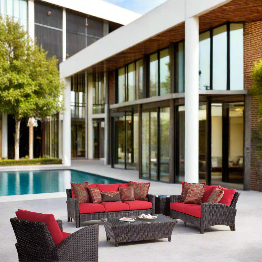 South Sea Rattan Panama Resin Wicker Patio Set