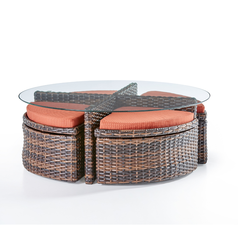 South Sea Rattan Saint Tropez Wicker Sushi Table Ottoman Replacement Cushion