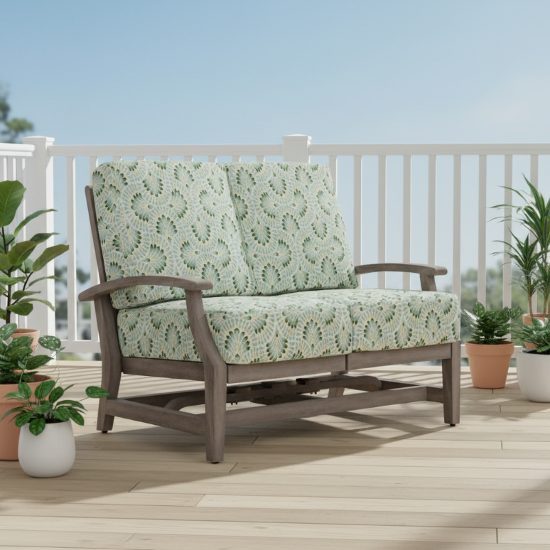 Lloyd Flanders Frontier Spring Rocker Loveseat