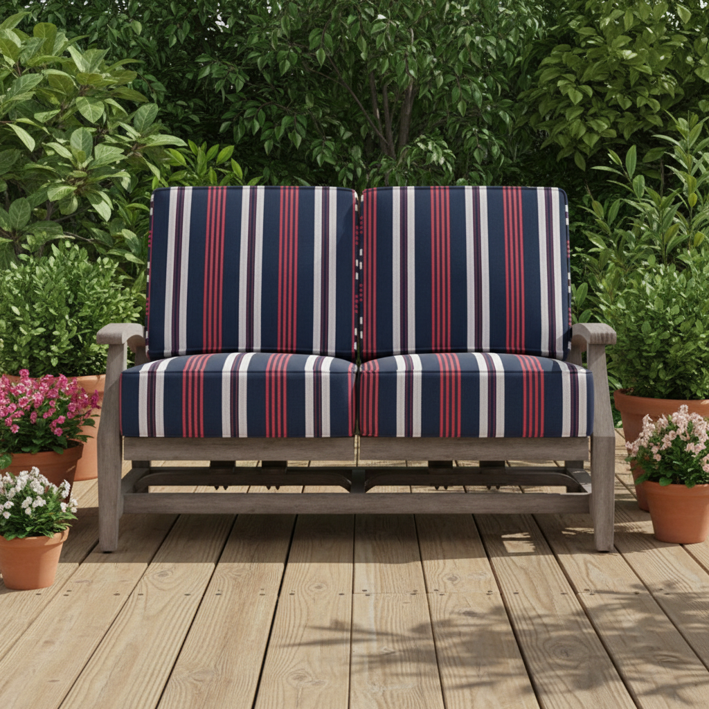 Lloyd Flanders Frontier Spring Rocker Loveseat