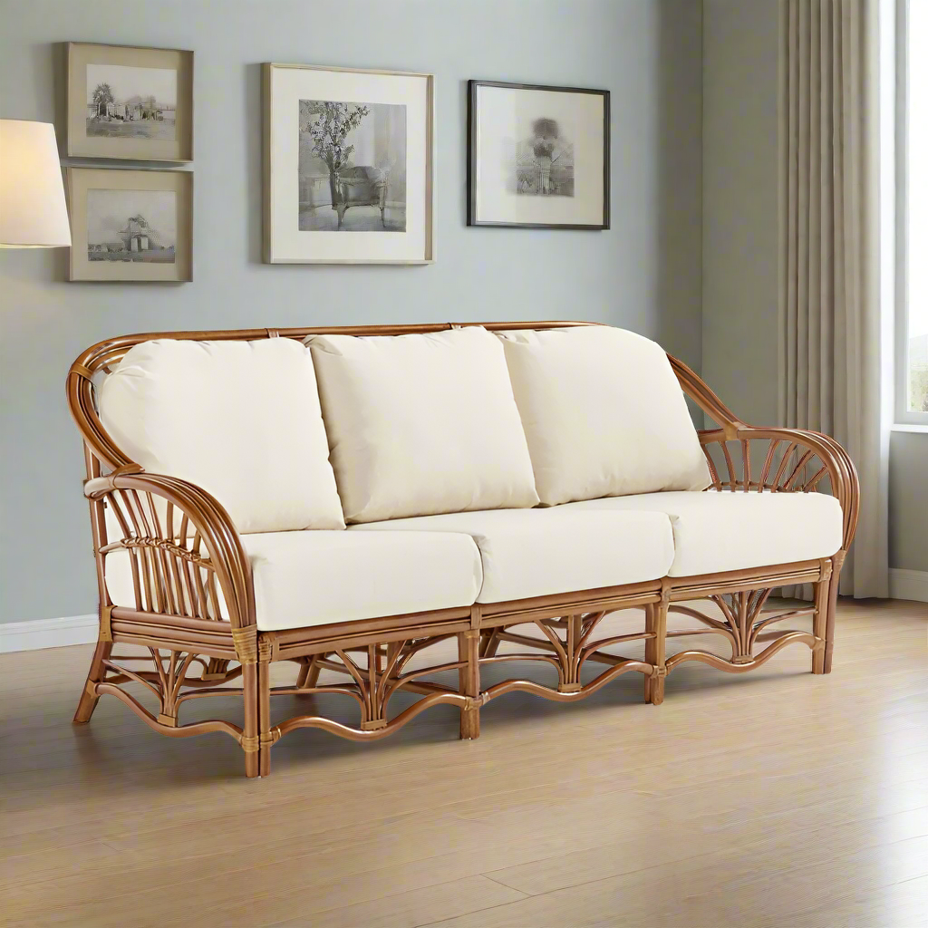 Replacement Cushions for South Sea Rattan Palm Harbor Sofa
