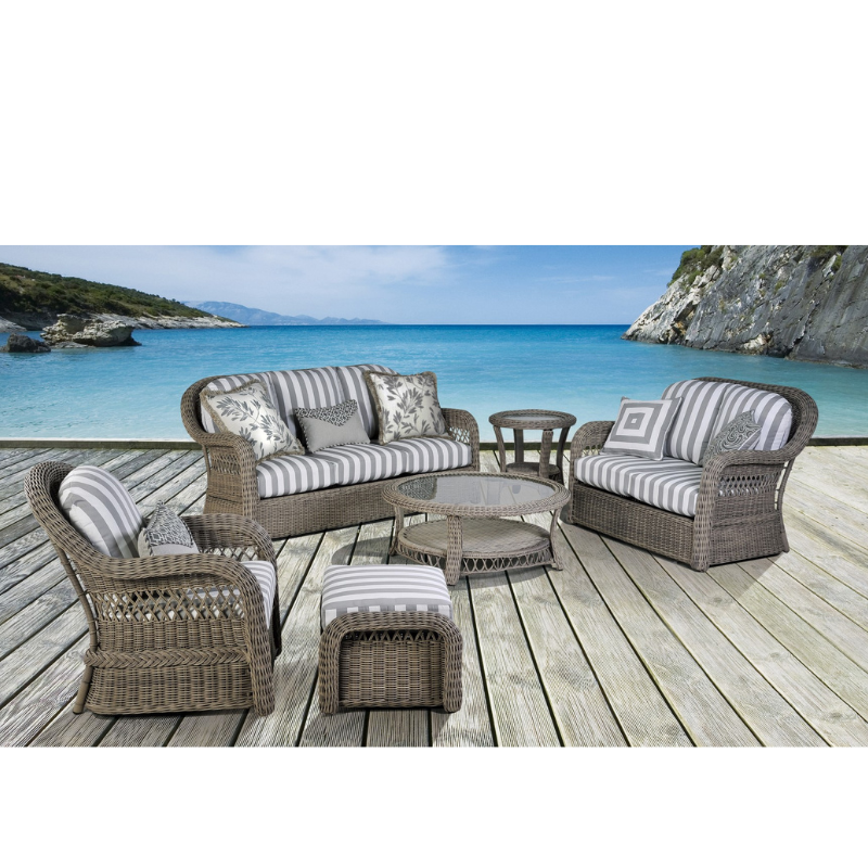 South Sea Rattan Arcadia Wicker Patio Conversation Set