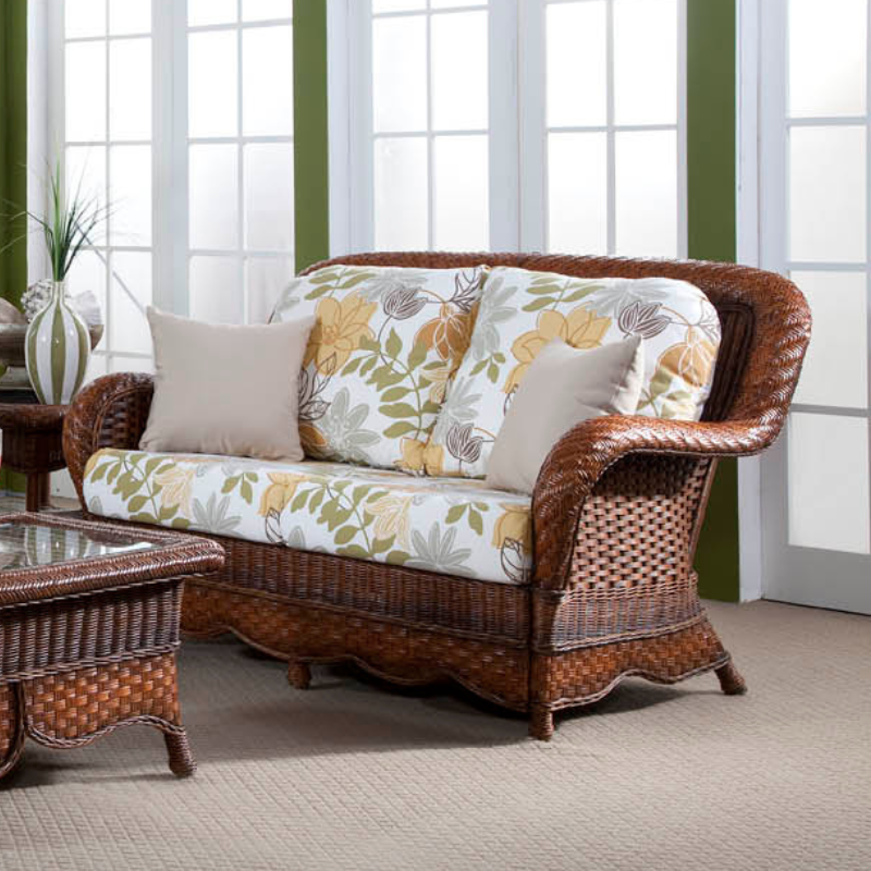 South Sea Rattan Autumn Morning Indoor Wicker Loveseat