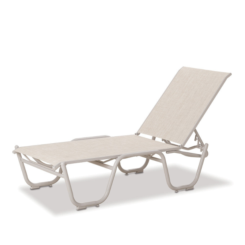 Telescope Casual Gardenella Sling Aluminum Outdoor 16" High Bed Stacking Armless Chaise