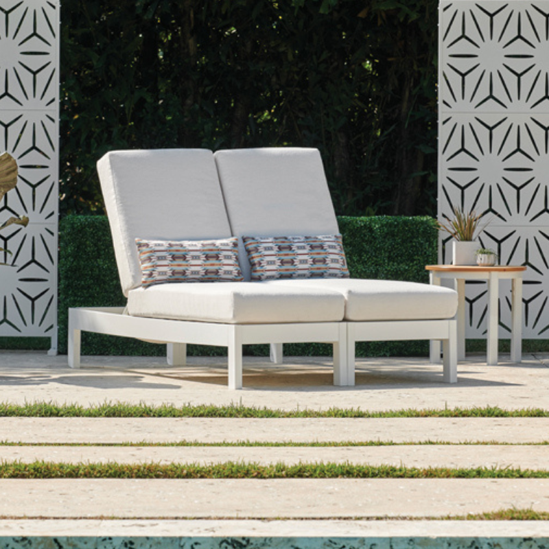 Telescope Casual Leeward MGP Cushion Outdoor Three Position Armless Lay-Flat Chaise