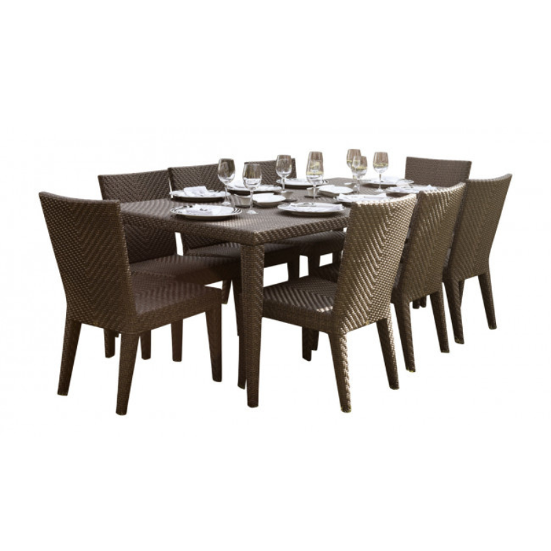 Hospitality Rattan Atlantis 9-Piece Rectangular Dining Side Chair