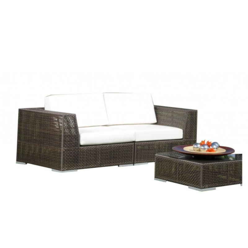 Hospitality Rattan Atlantis 2-Piece Modular Loveseat