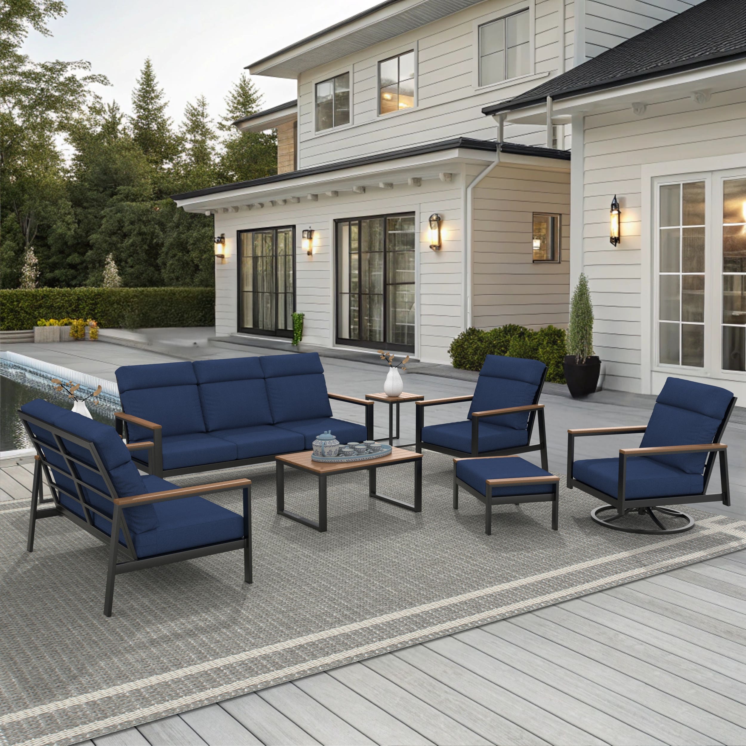 NorthCape International Windsor 8-Piece Ultimate Patio Set