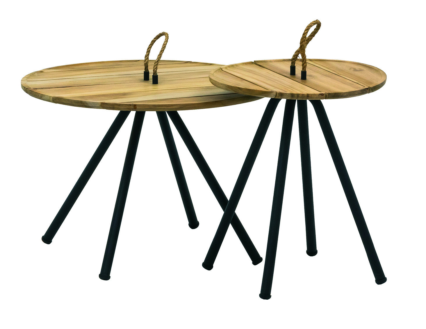 Alfresco Home Elle Natural Aluminum Round Coffee Tables