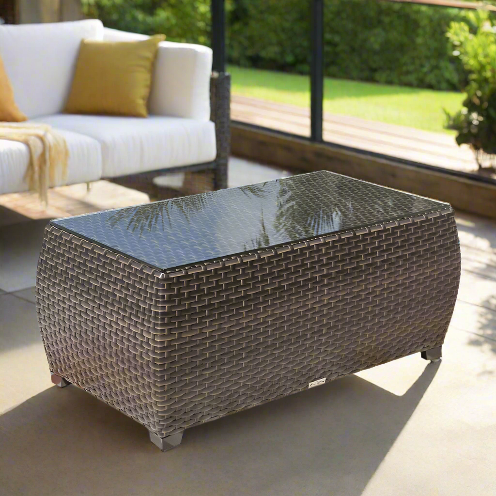 Hospitality Rattan Fiji Coffee Table with Glass