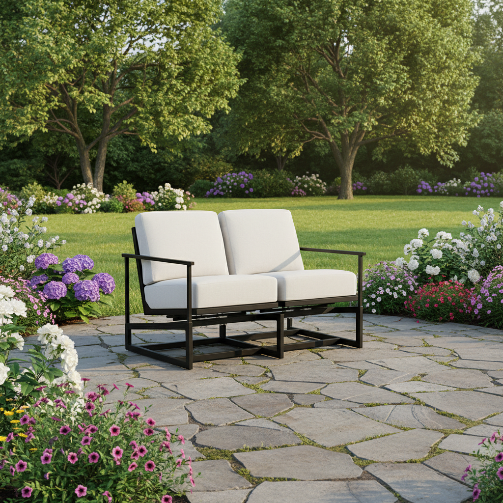 Lloyd Flanders Summit Spring Rocker Loveseat