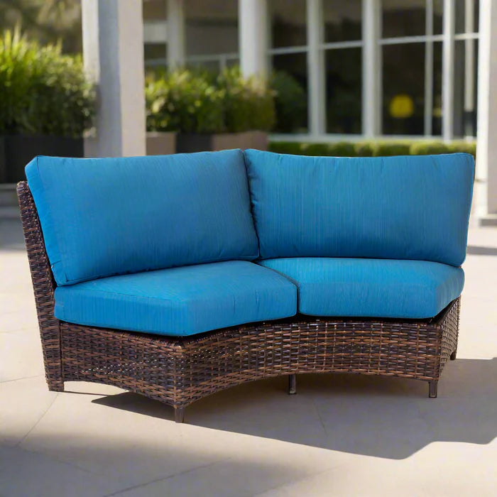 South Sea Rattan Saint Tropez Outdoor Curved Wicker Sectional