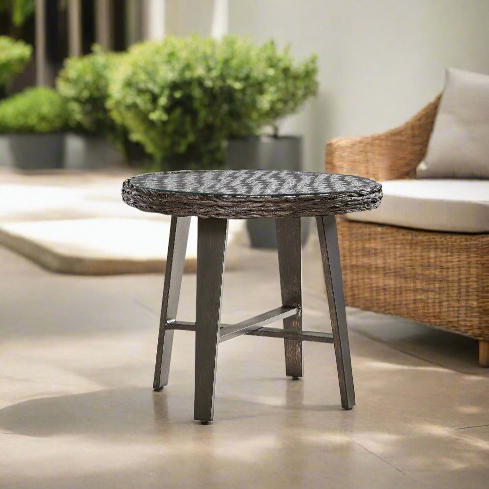 South Sea Rattan Grand Isle Resin Wicker Outdoor End Table
