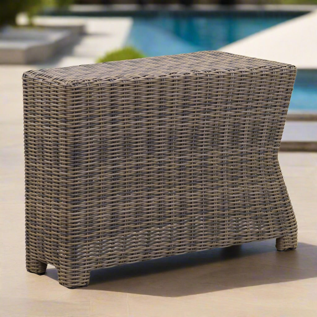 Forever Patio Cypress Wicker Wedge End Table