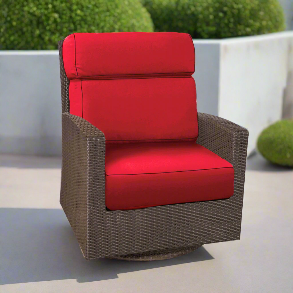 Forever Patio Universal Woven High Back Swivel Rocker - Flat Weave