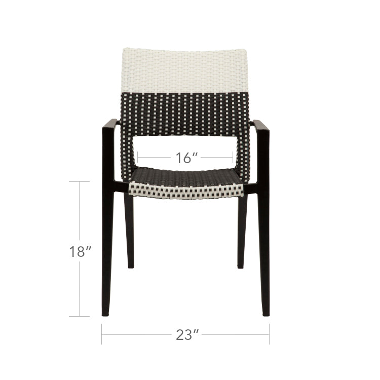 DecoScape Chloe Wicker Dining Arm Chair