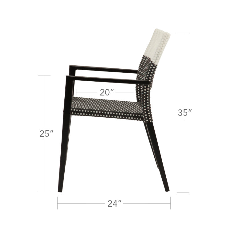 DecoScape Chloe Wicker Dining Arm Chair