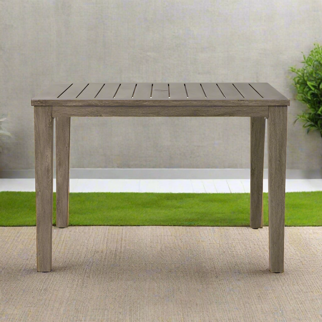 Lloyd Flanders Frontier 44" Square Umbrella Dining Table