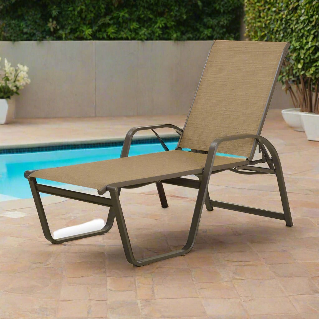 Telescope Casual Aruba II Sling High Bed Lay-Flat Stacking Chaise