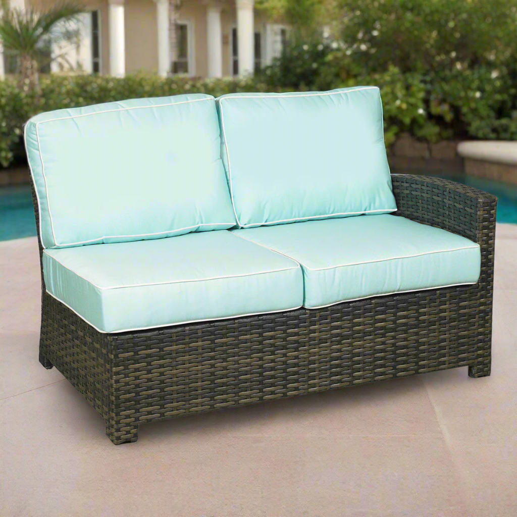 Forever Patio Brookside Wicker Sectional Right Arm Facing Loveseat